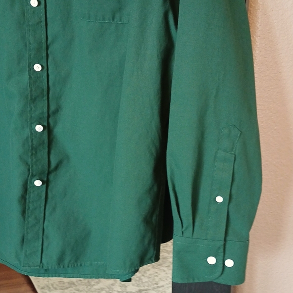 Oxford Mens Luxury Collection 2XL Green Button Down Shirt - Picture 3 of 7